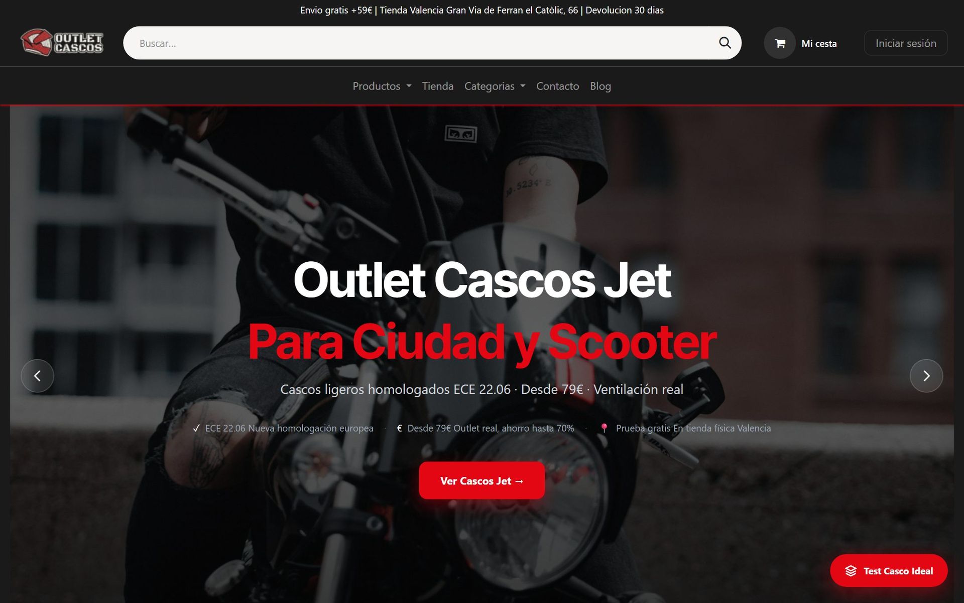 Captura de Outlet Cascos