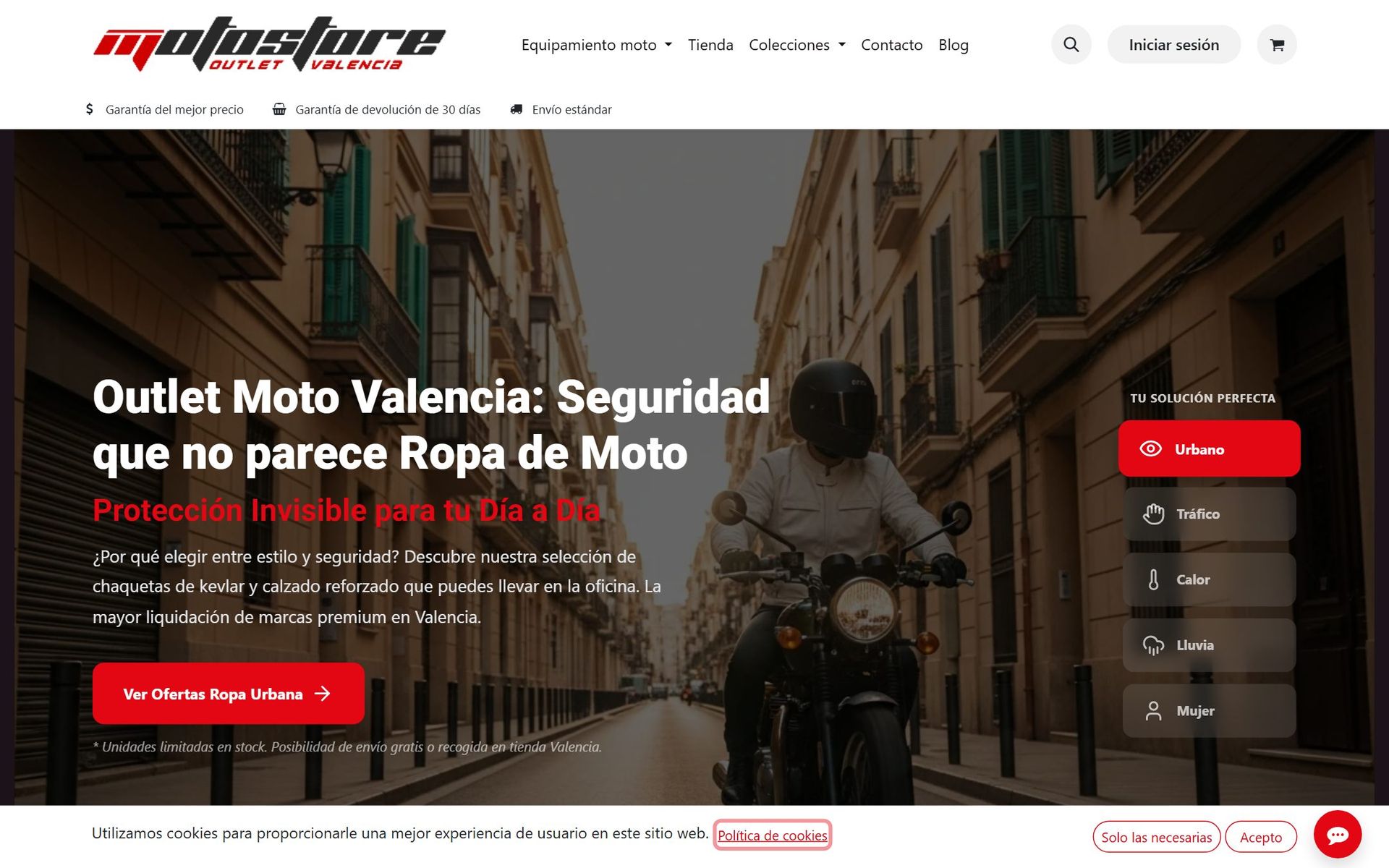 Captura de Outlet MotoStore Valencia