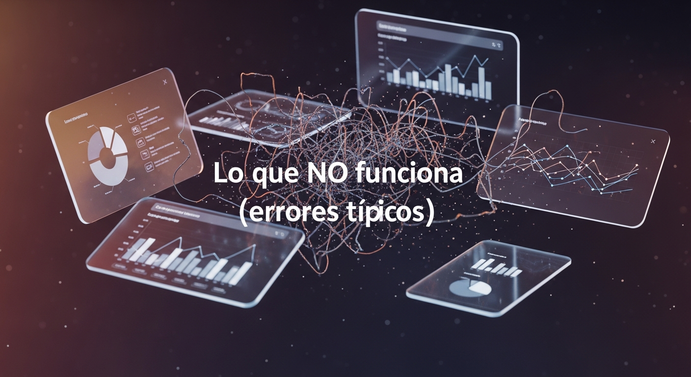 Lo que NO funciona (errores típicos) – ilustración del concepto en análisis de competencia con ia – Boomatik