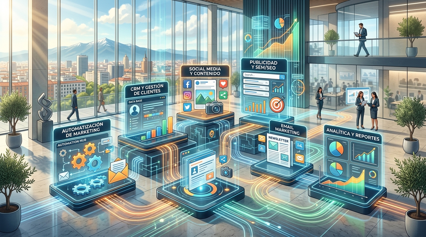 Tipos de plataformas de marketing digital · Boomatik
