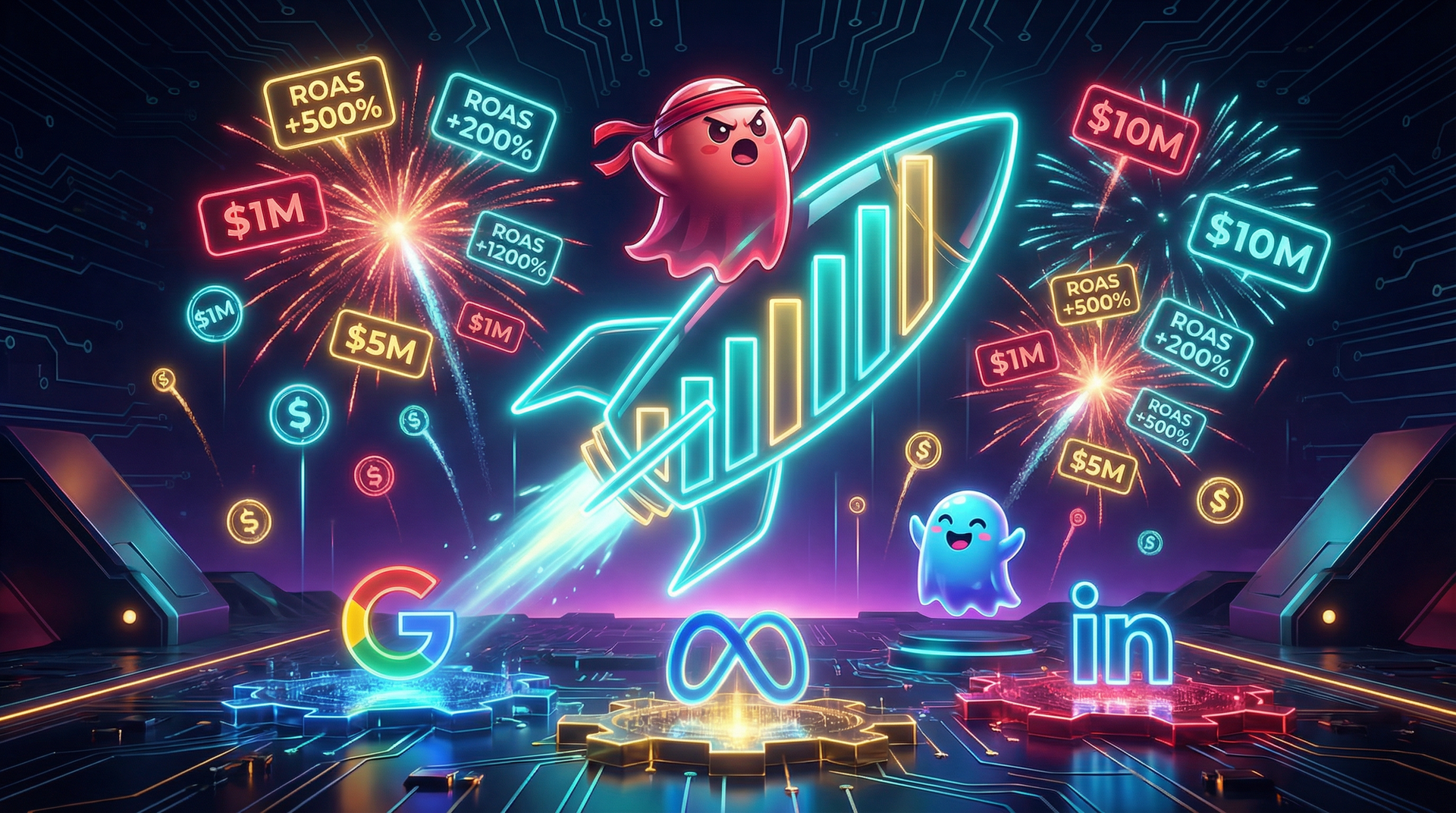 Dashboard de Google Ads con ROAS optimizado