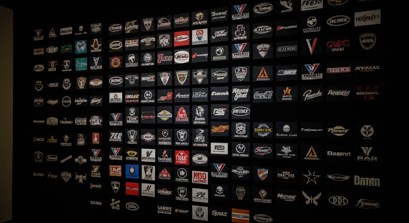 Logos de marcas de moto organizados en cuadricula